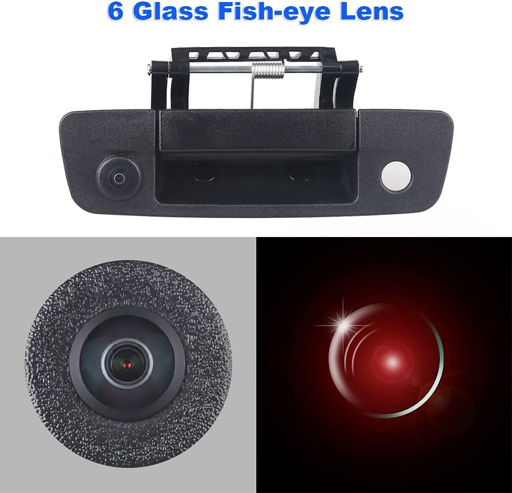 Black Waterproof Rear View Backup Camera Tailgate Handle S774