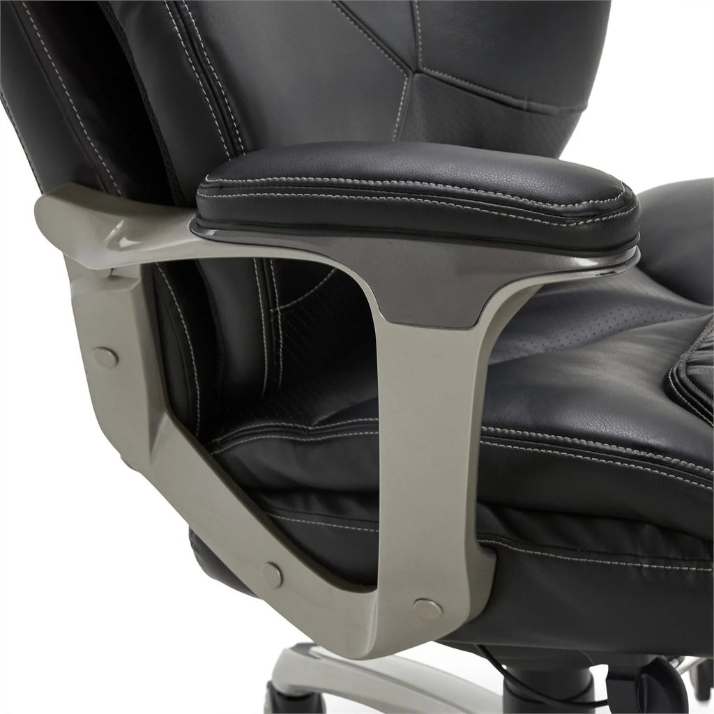 Black Faux Leather Metal Executive Office Chair U168