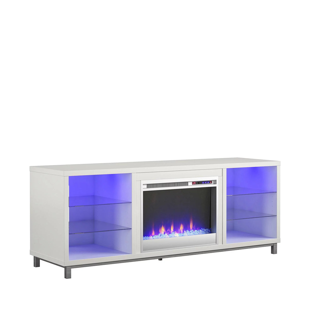 White Fireplace TV Stand E329