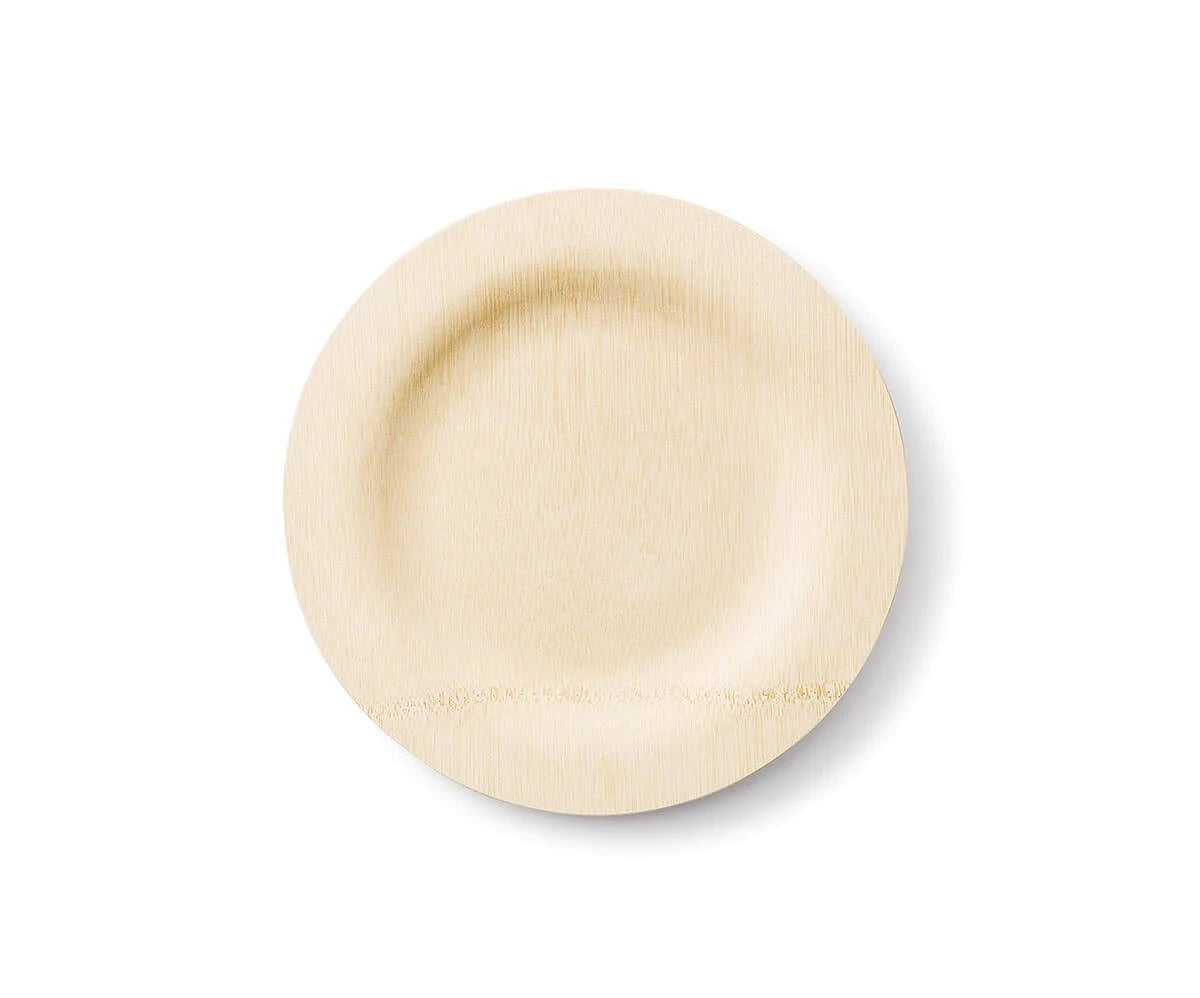 9in Disposable Bamboo Plate - 100/Case I832