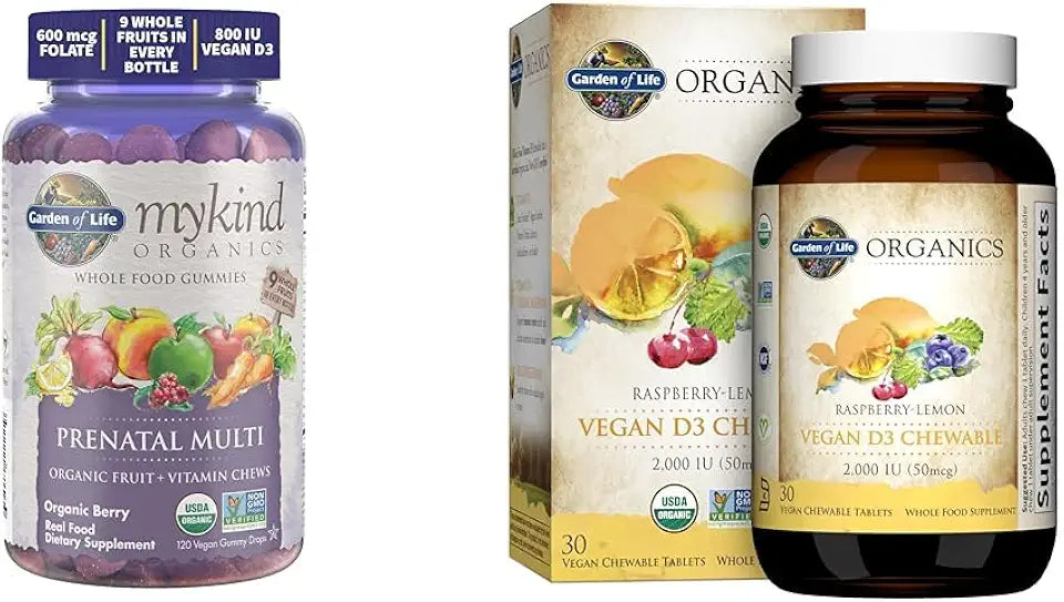 Organic Prenatal Gummies with D3, B Vitamins & Folate, 30 Count L75659