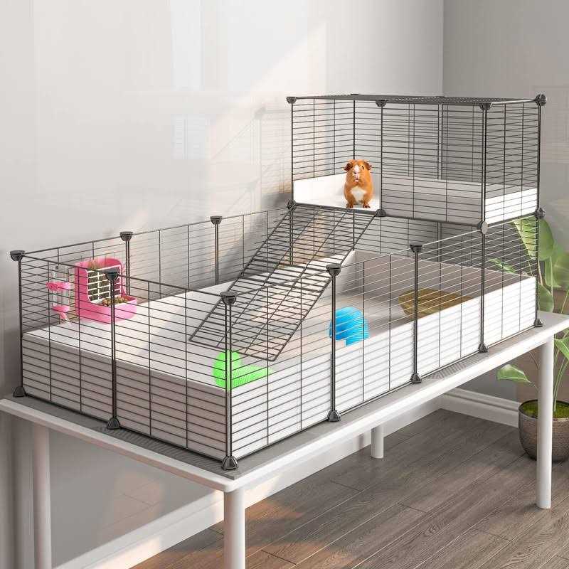 Guinea Pig Cage with Waterproof Plastic Bottom D21343