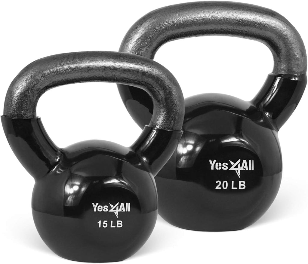 Vinyl Coated Kettlebell Set of 2, 25, 30, 35, 45, 60, 70, 105 lbs W296860