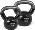 Vinyl Coated Kettlebell Set of 2, 25, 30, 35, 45, 60, 70, 105 lbs W296860