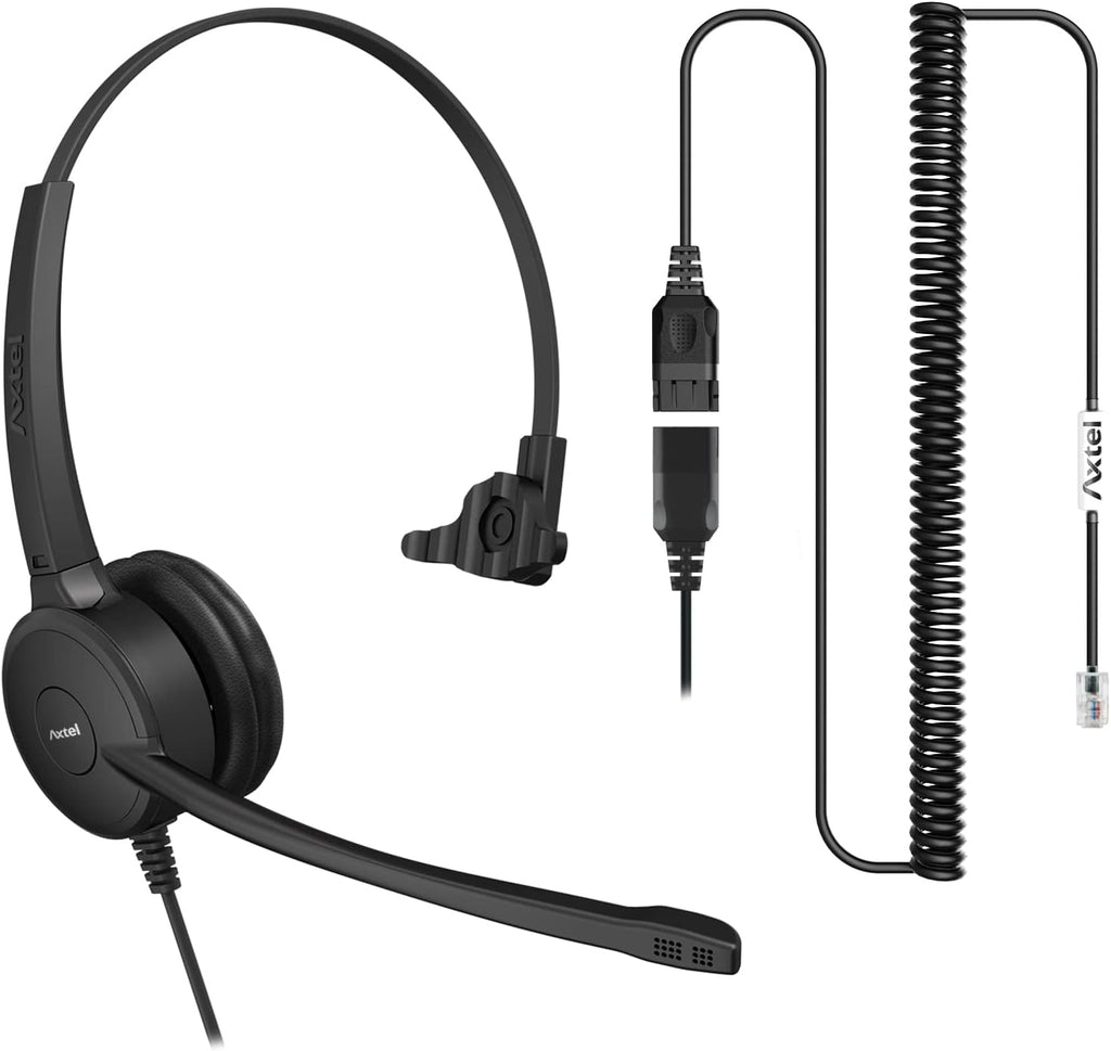 Headset Bundle with Noise Cancellation Cable Adapter Pack of 2 F9619