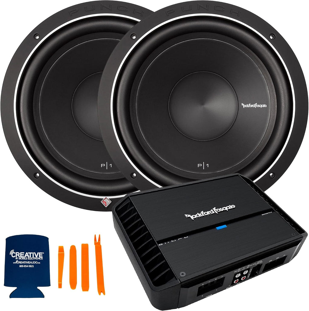 Two P1S4-12 12" Subwoofers and P500X1BD Amplifier A850904