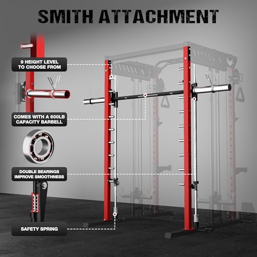 Multi-Function Power Cage with Dual Pulley Cable Crossover System Y844