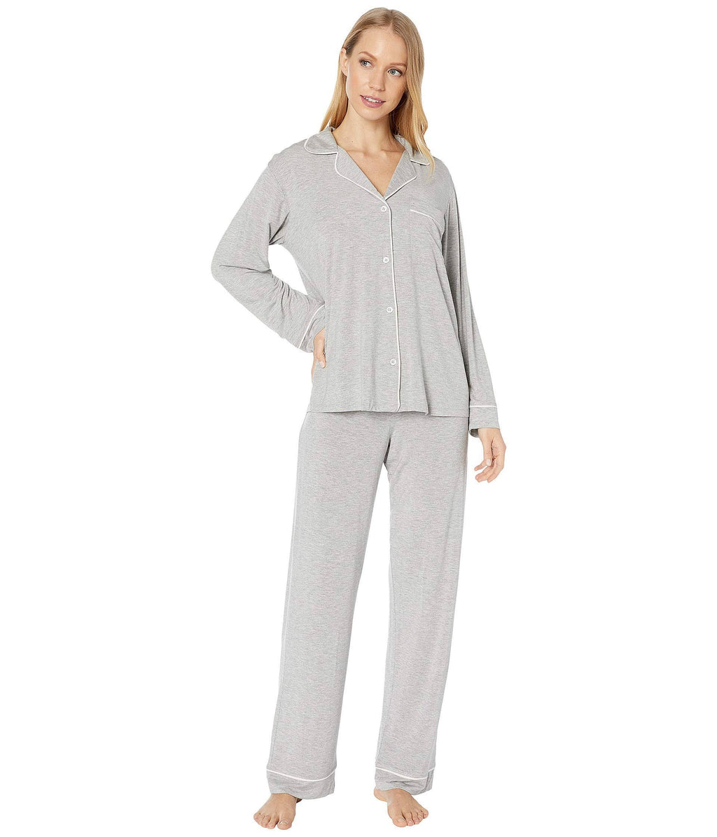Heather Grey/Sorbet Pink Long PJ Set J75933