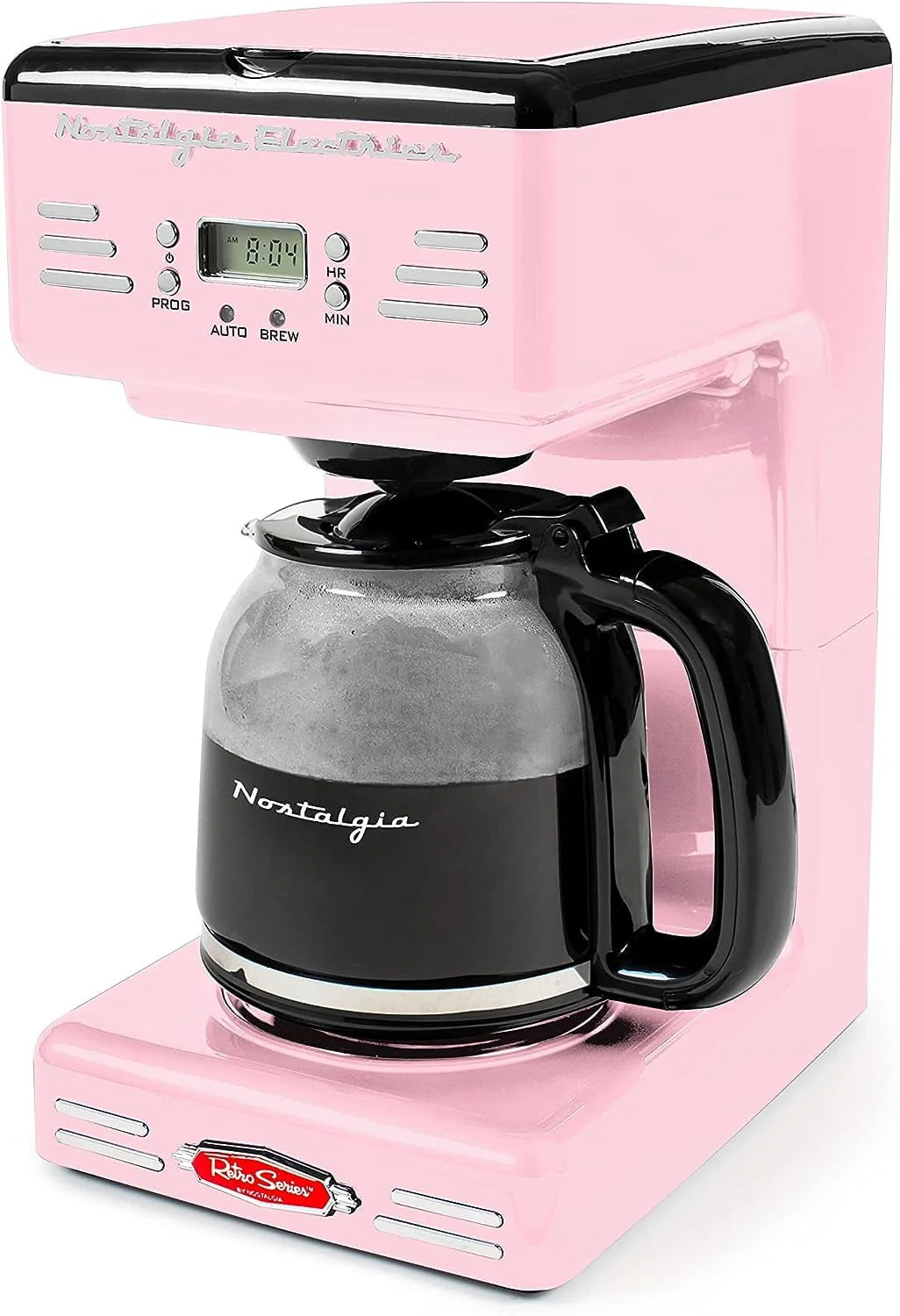 Red 12-Cup Programmable Retro Coffee Maker R29572