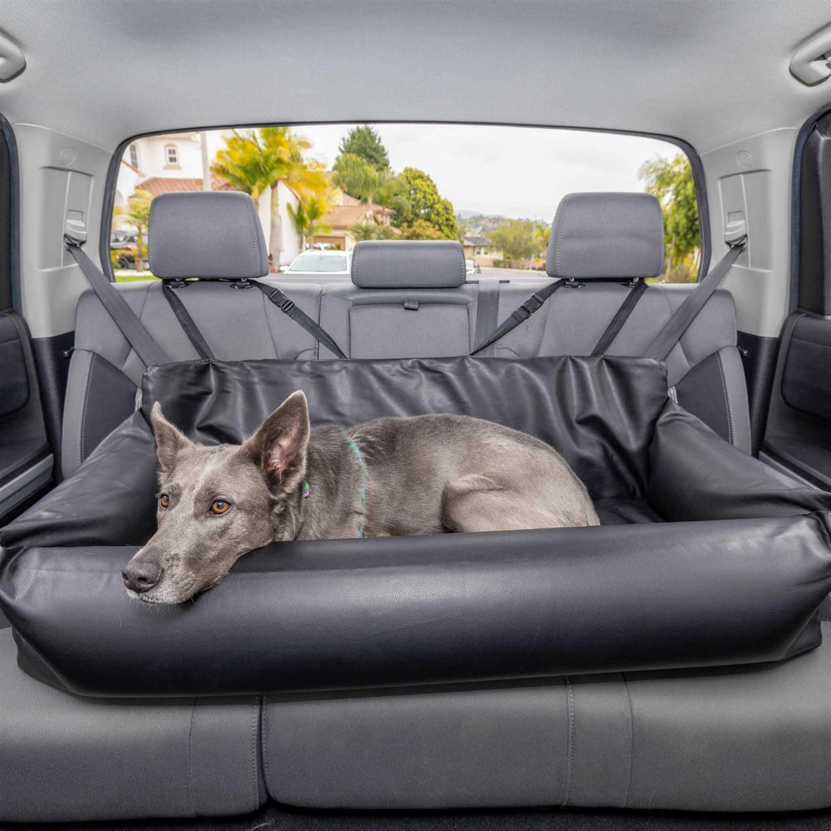 Faux Leather Memory Foam Dog Car Bed L72000