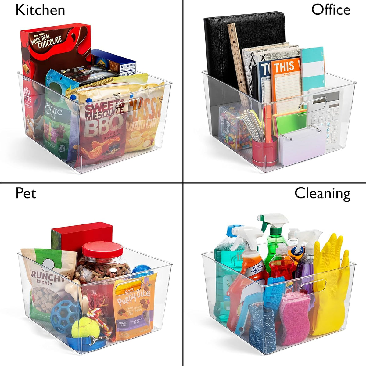 XL Plastic Storage Bins (4 Pack) G7357