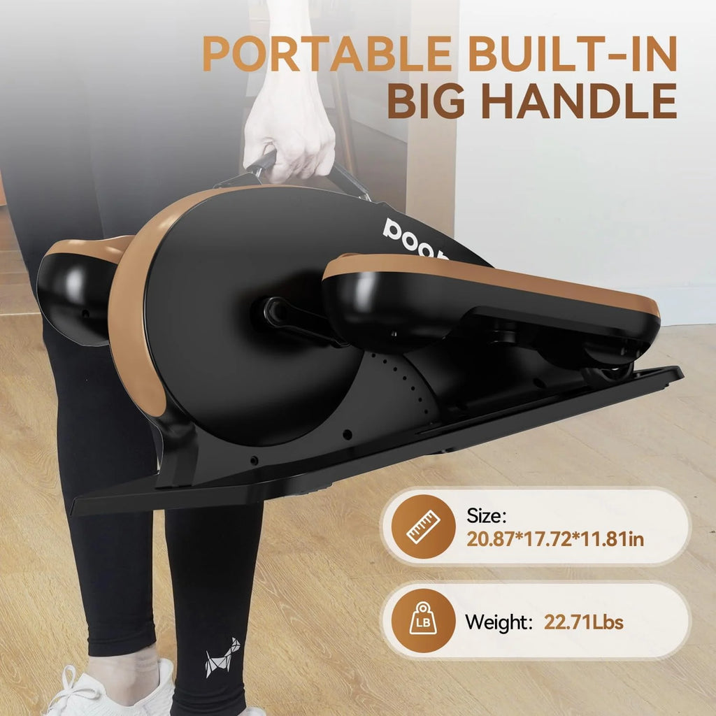 Under Desk Magnetic Elliptical Machine with Foot Massage M28453