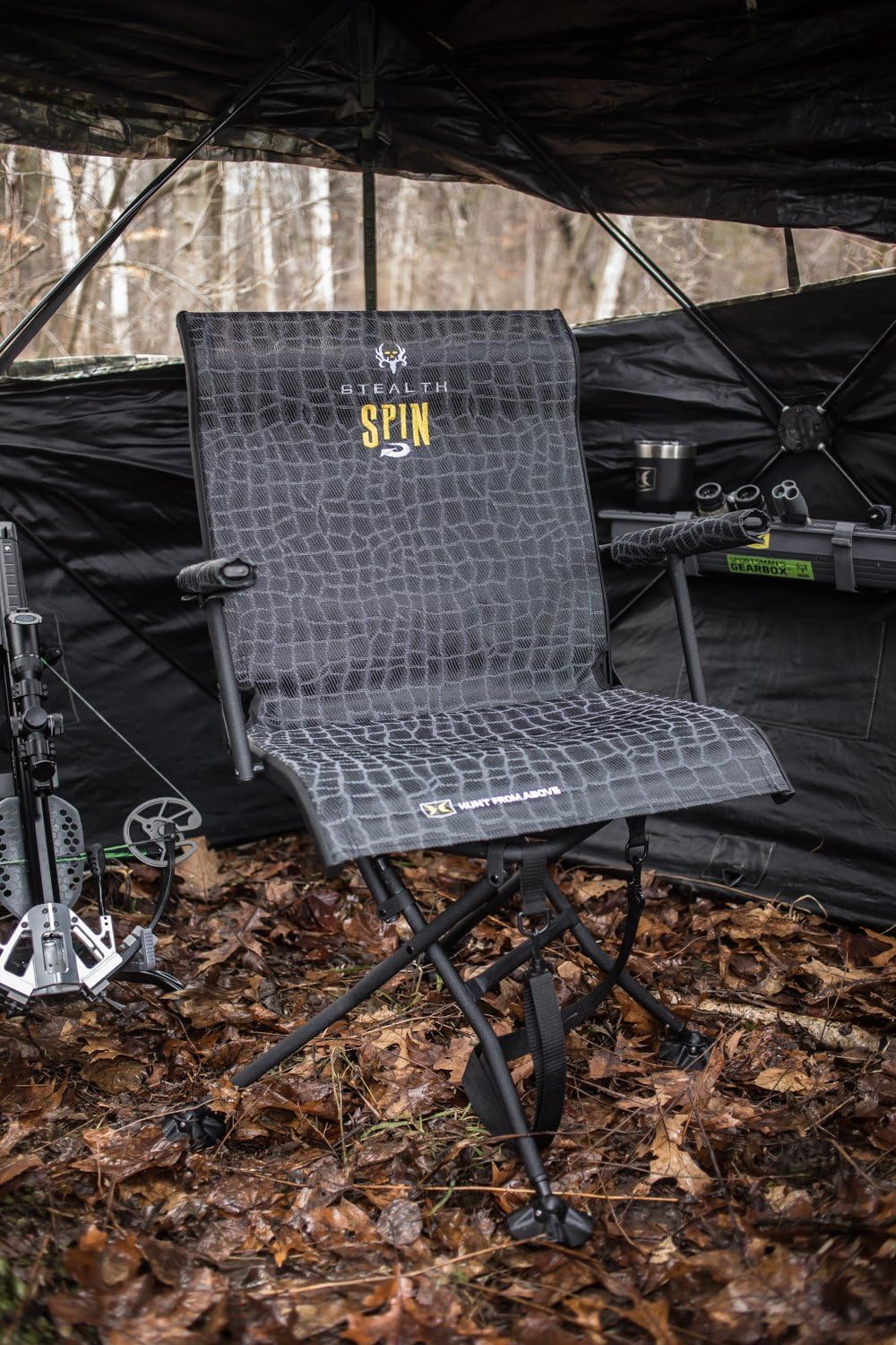 Black Swiveling Portable Chair B503