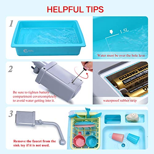 Pretend Play Kitchen Sink Toys with Cooking Stove Pot and Pan M7196