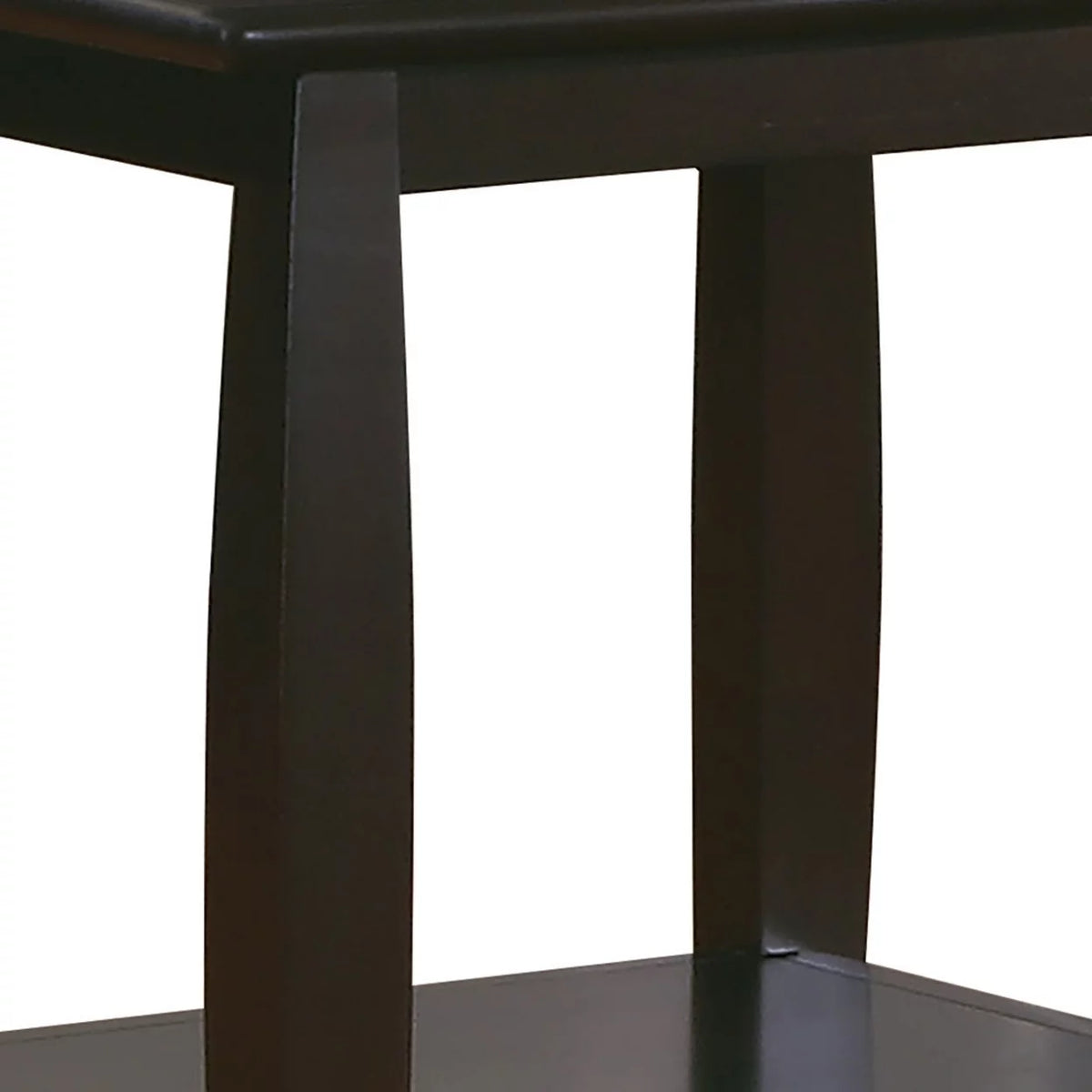Square End Table with Bottom Shelf Espresso D9853