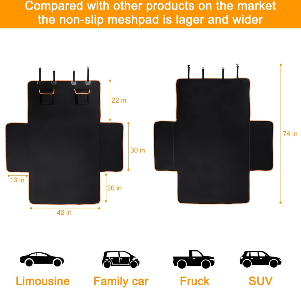Yellow Washable Waterproof Pet Cargo Cover Liner D12582