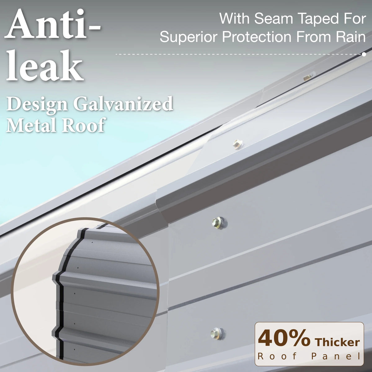 20 x 20 ft Metal Carport with Galvanized Steel Roof K5992