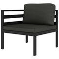 Anthracite Sectional Corner Sofa with Cushions S765