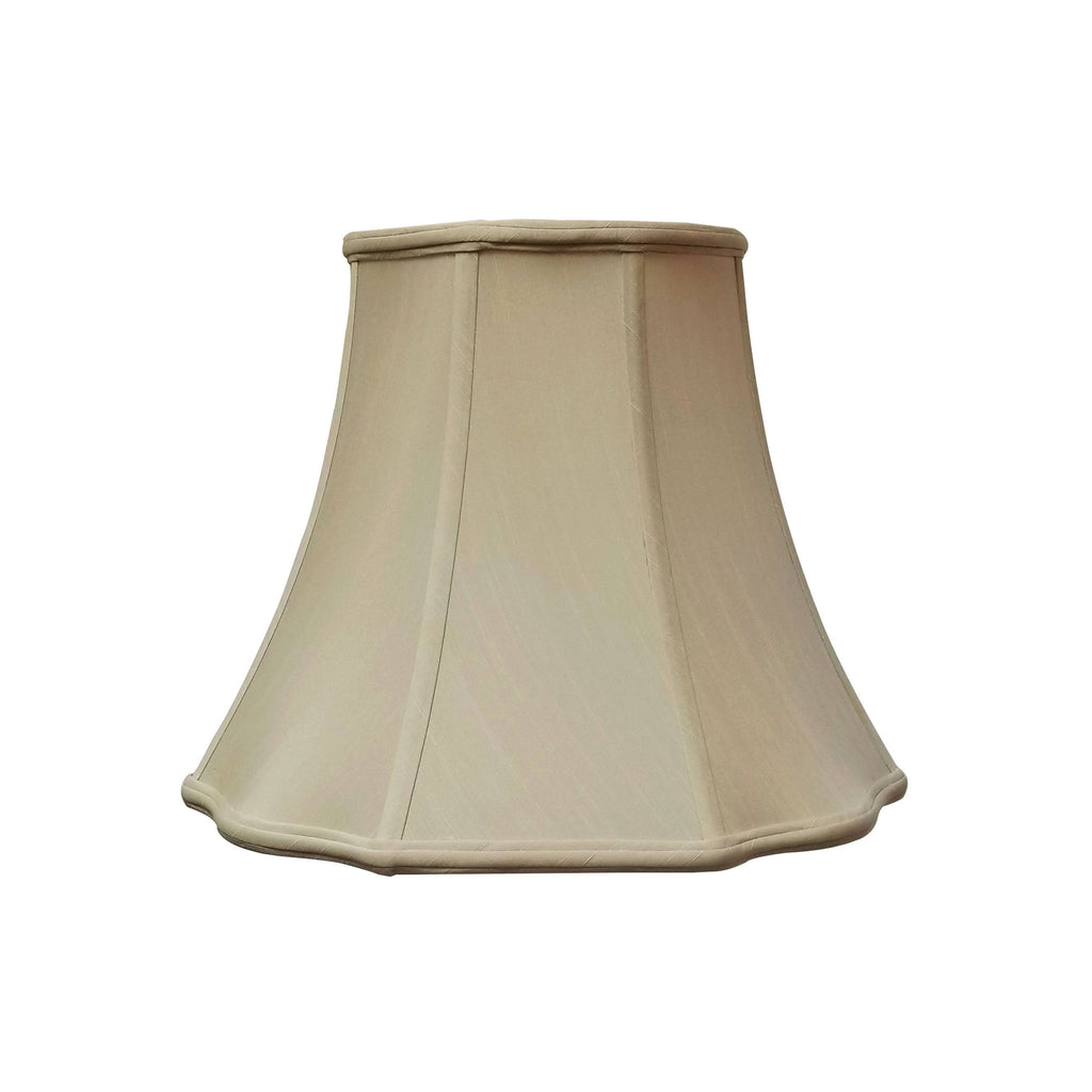 Beige Flare Bottom Outside Corner Scallop Lamp Shade, 10 x 18 x 13 J3108