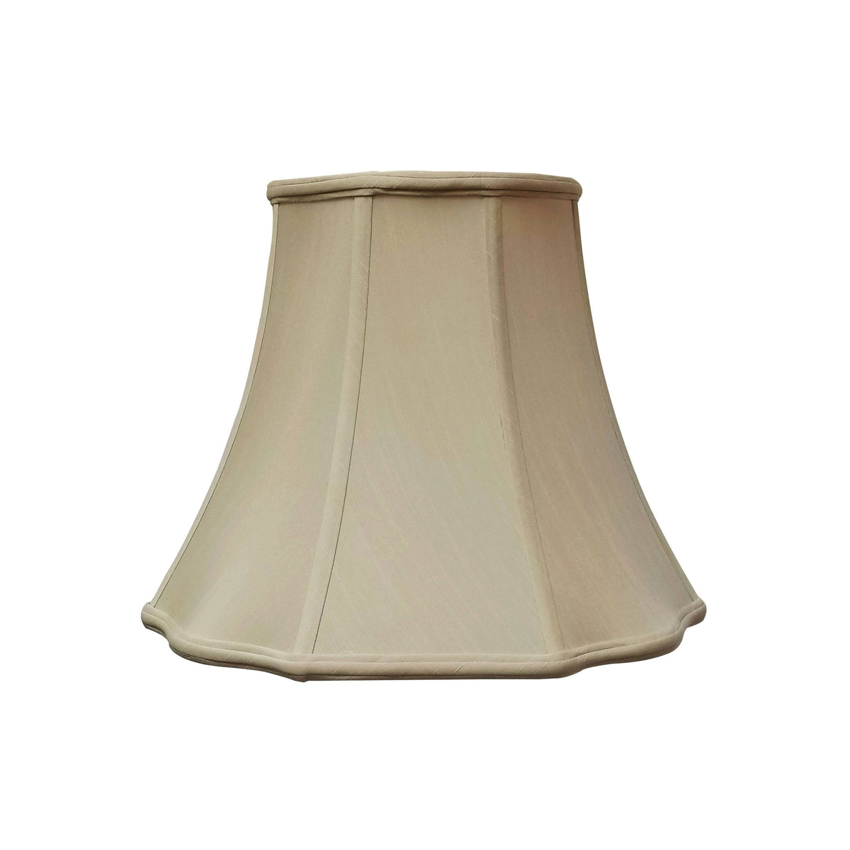 Beige Flare Bottom Outside Corner Scallop Lamp Shade, 10 x 18 x 13 J3108