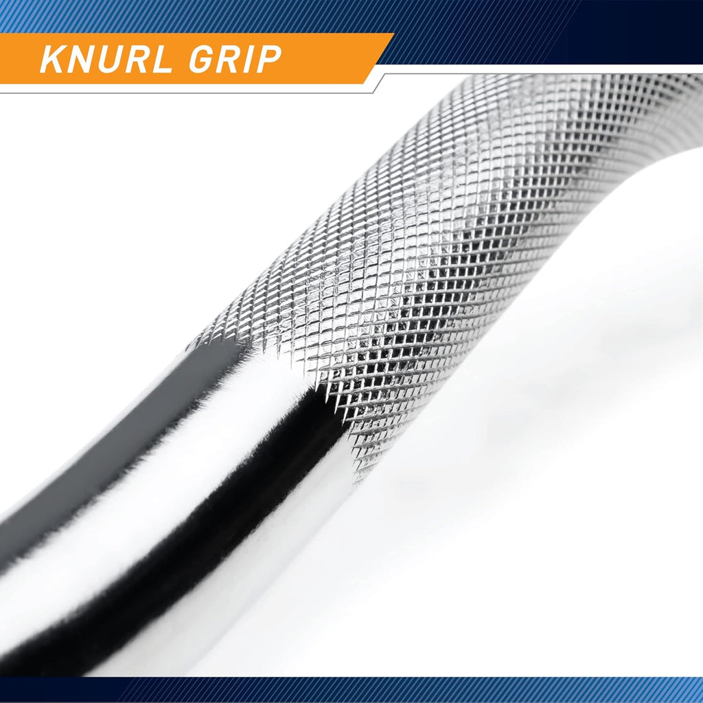 Chrome Steel Curl Bar with Collars Pack of 2 K3784