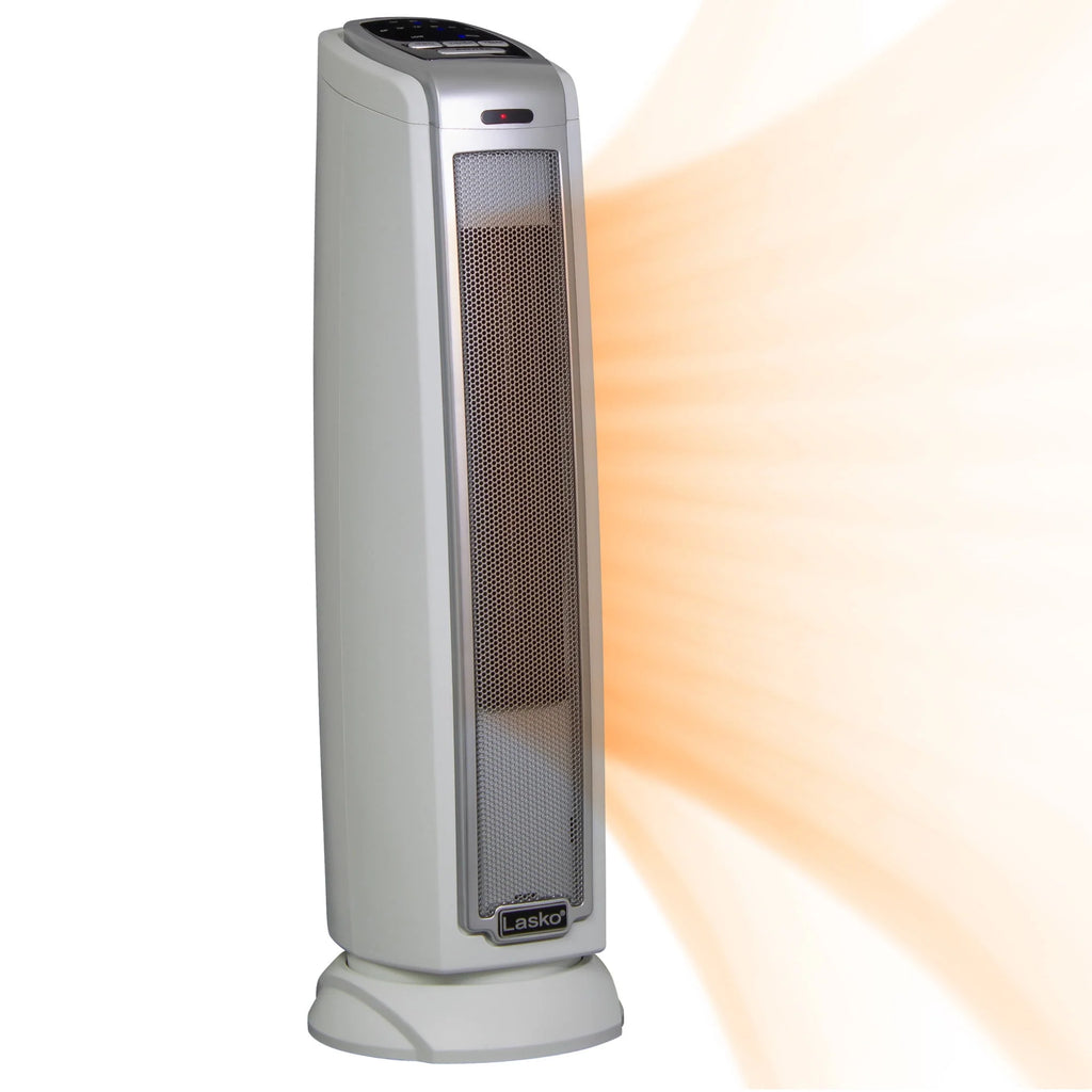 1500W Electric Oscillating Ceramic Tower Space Heater with Remote, Black L97379