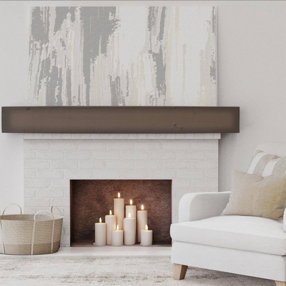 Natural Mahogany Knotty Pine Fireplace Mantel J595949