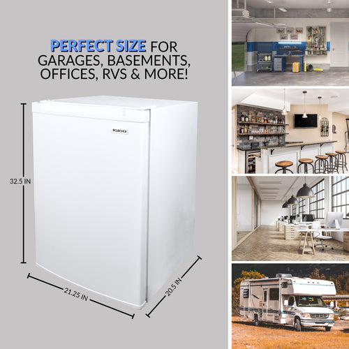 3.0 Cu. Ft. Upright Freezer with 1 Pull Out Drawer F438