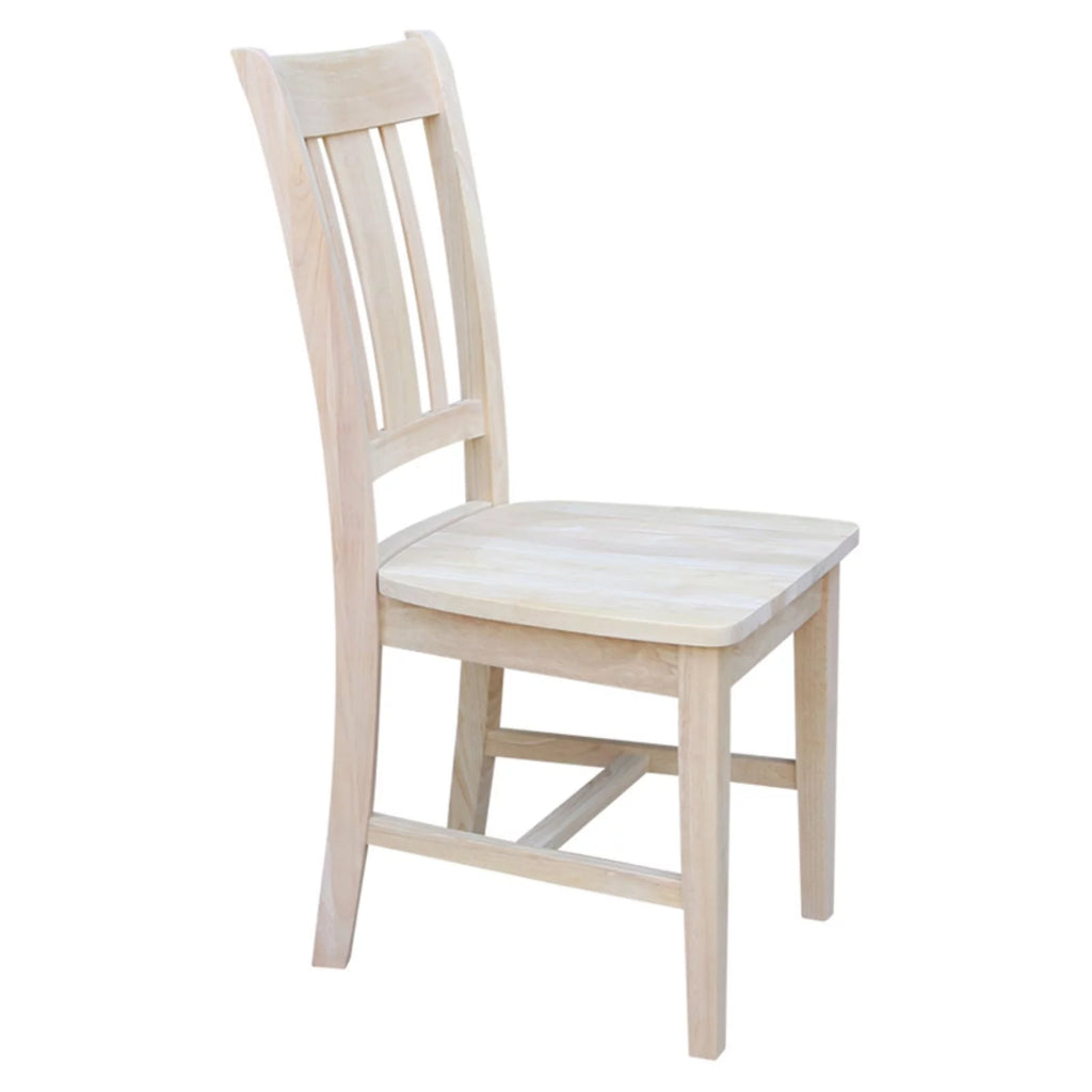 Unfinished Slat Back Dining Chair Set of 2 B6833