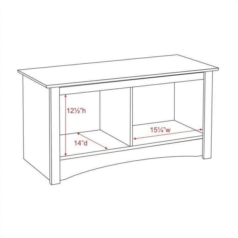 Twin Small Storage Bench in Espresso A58741