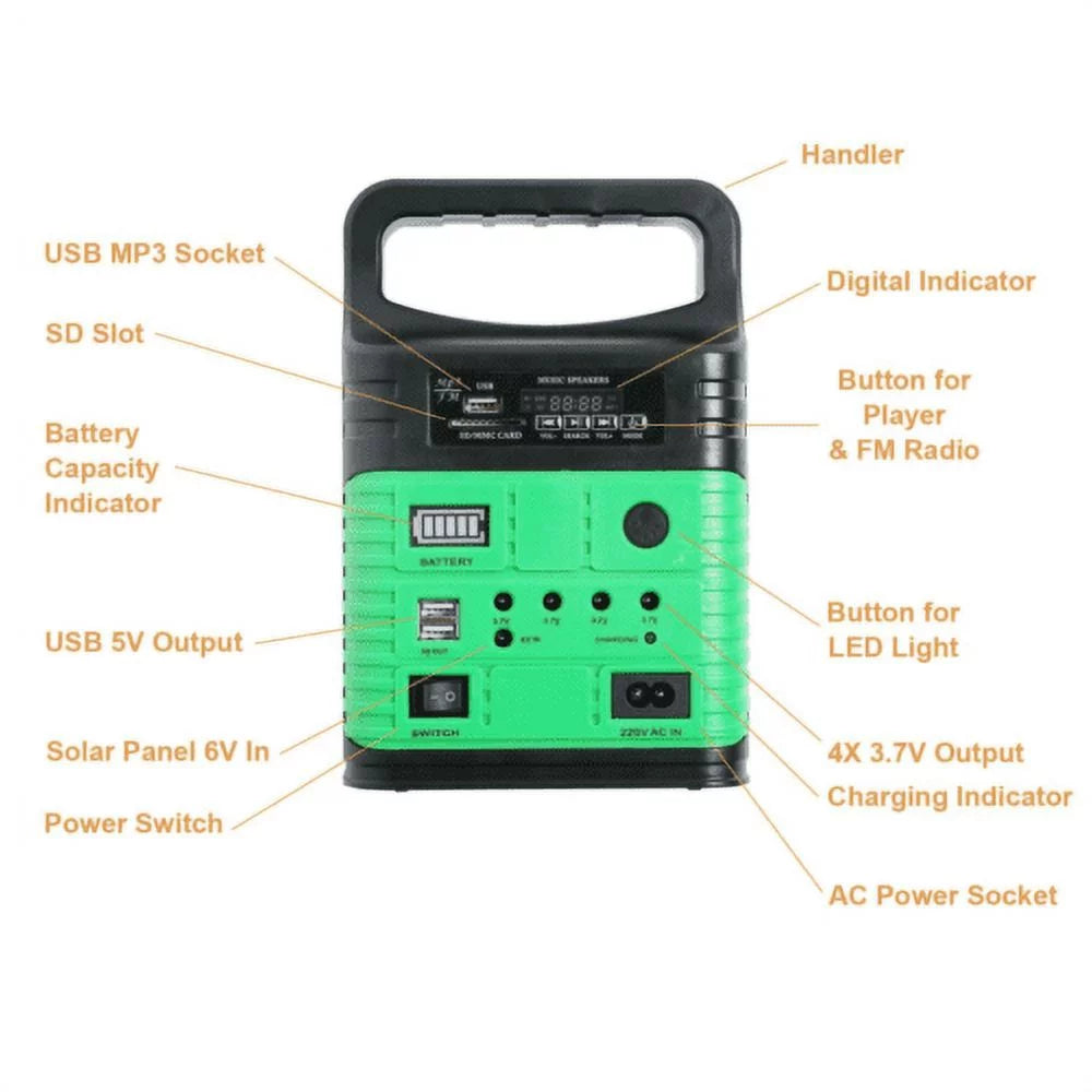 Portable Power Station and Solar Generator with 10W Solar Panel F177421