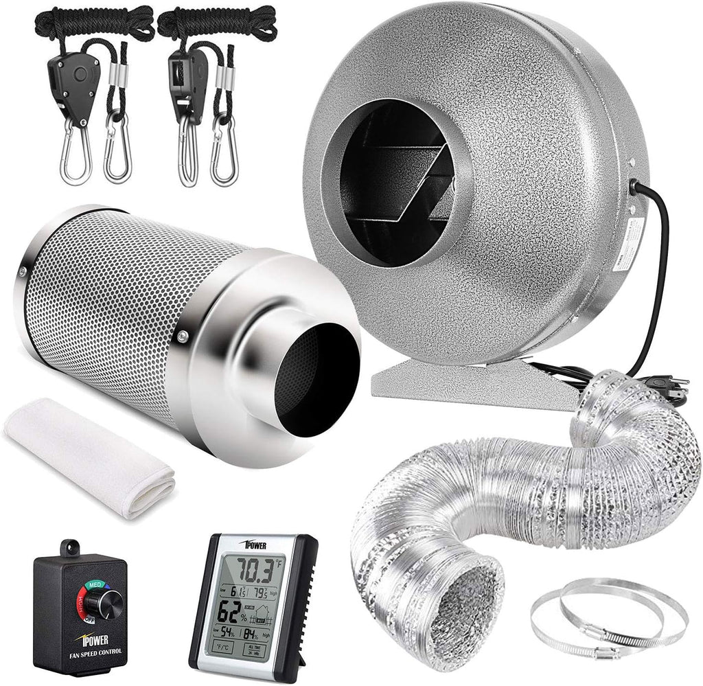 6 Inch Inline Fan Combo with Variable Speed Controller and Humidity Monitor F60936
