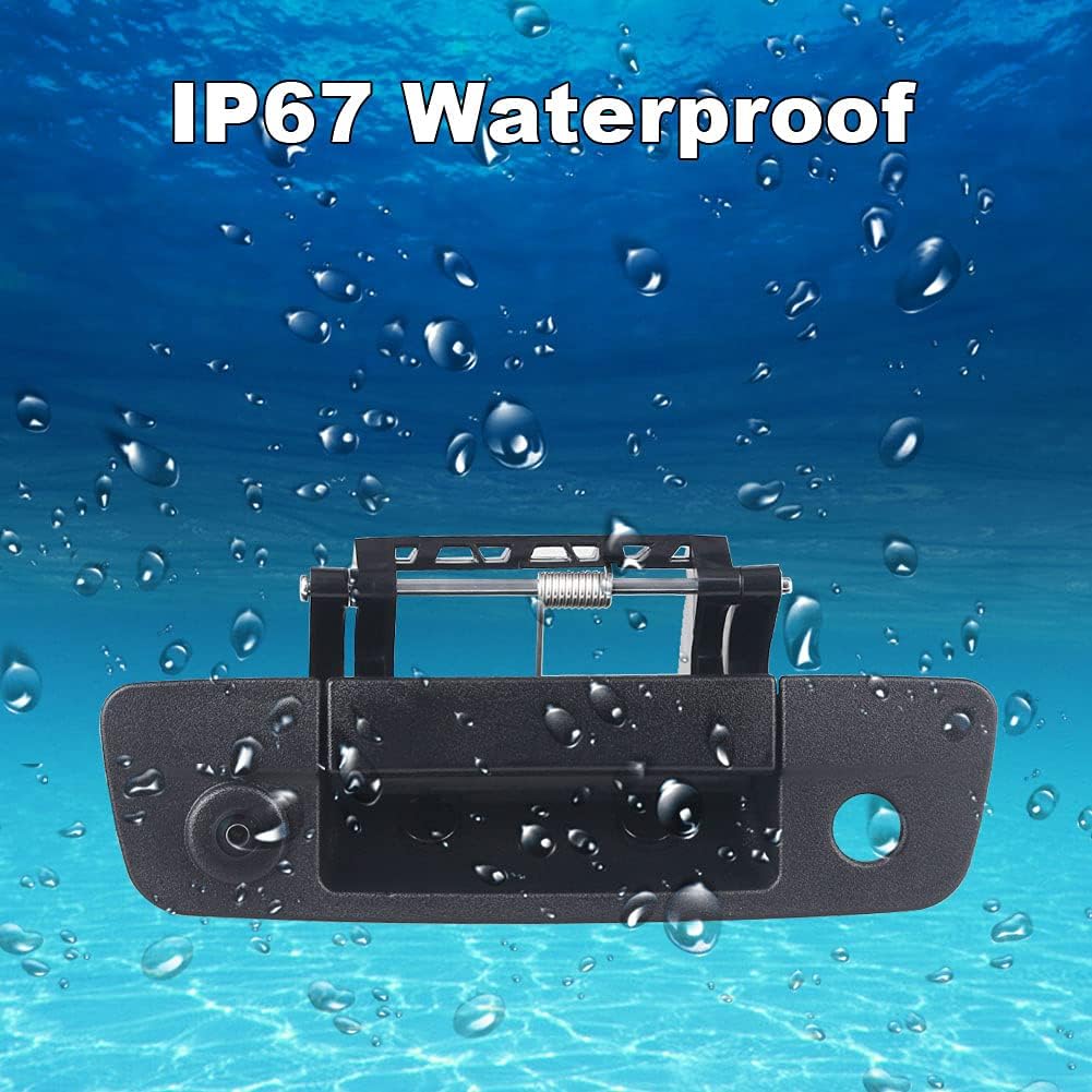 Black Waterproof Rear View Backup Camera Tailgate Handle S774