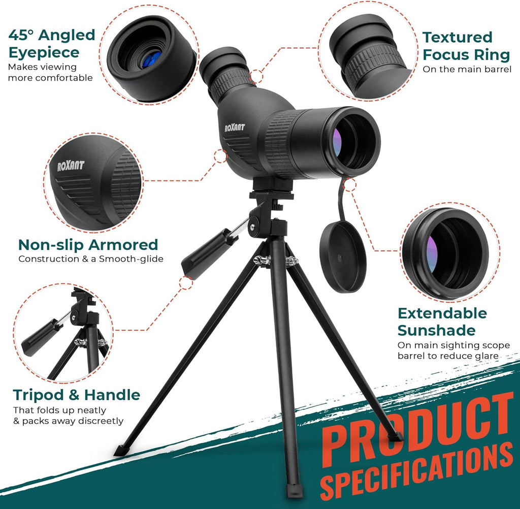 12-36x50 High Definition Spotting Scope with Tripod & Carrying Case F862205