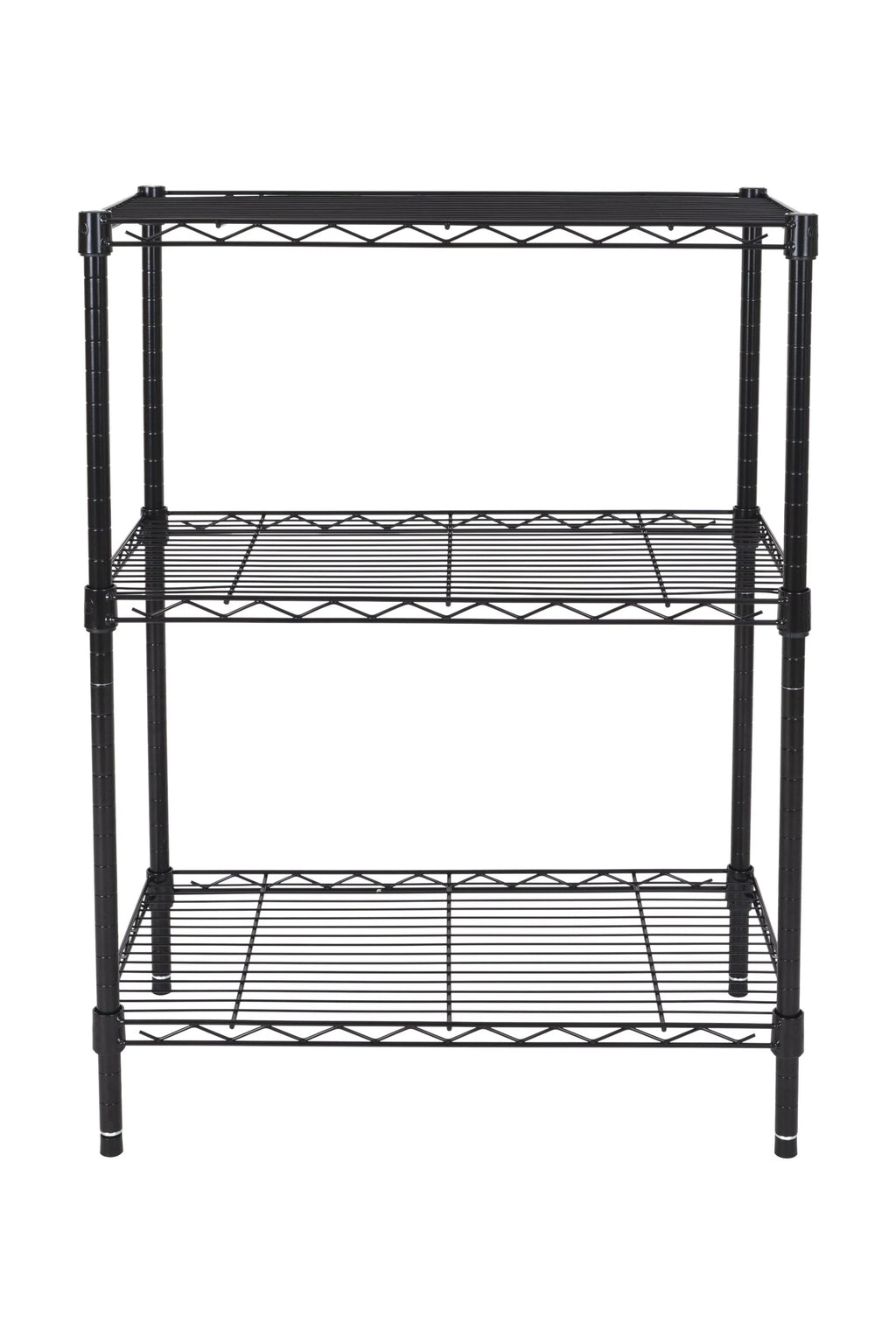 Steel 3-Tier Storage Shelf Unit Black H634107