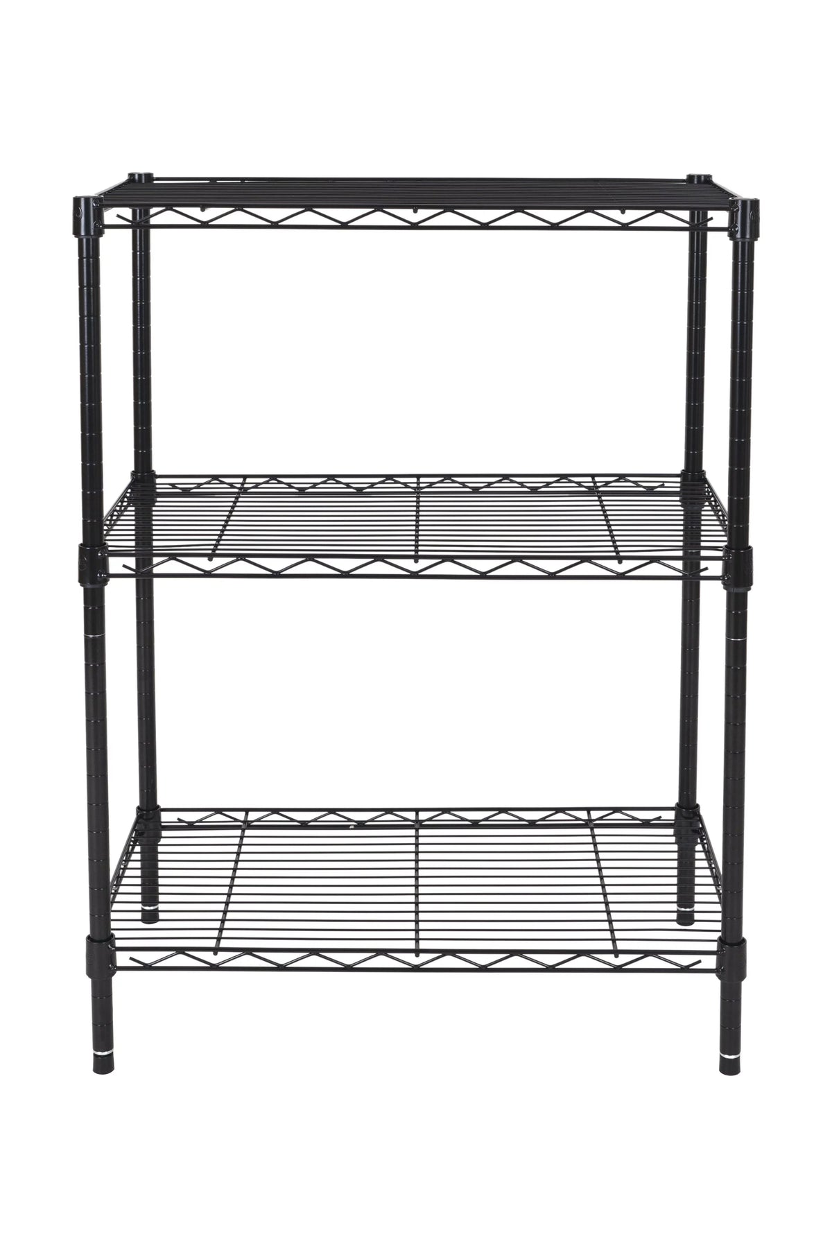 Steel 3-Tier Storage Shelf Unit Black H634107
