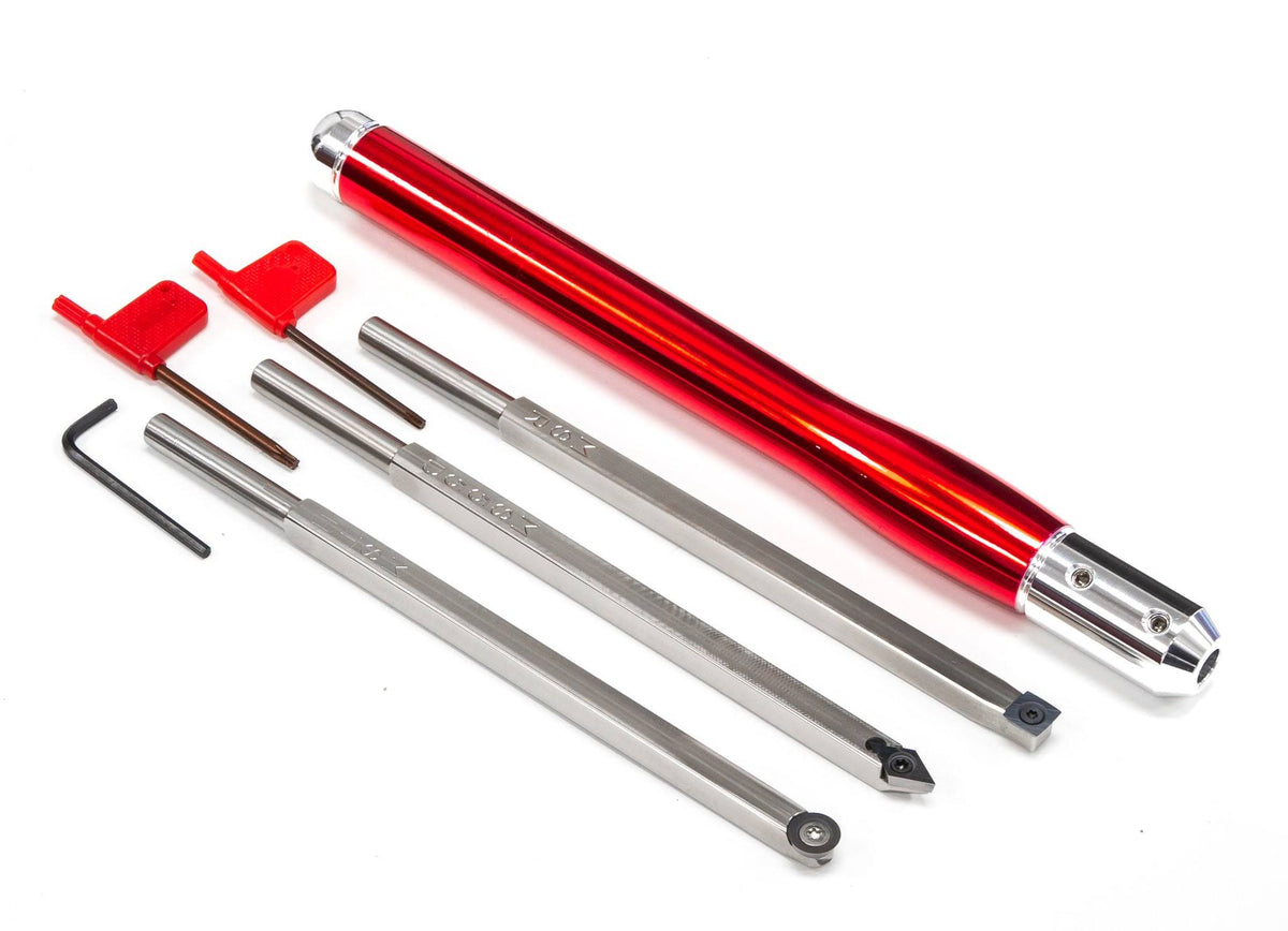 3 Carbide Woodturning Tools with Colored Handle L935688