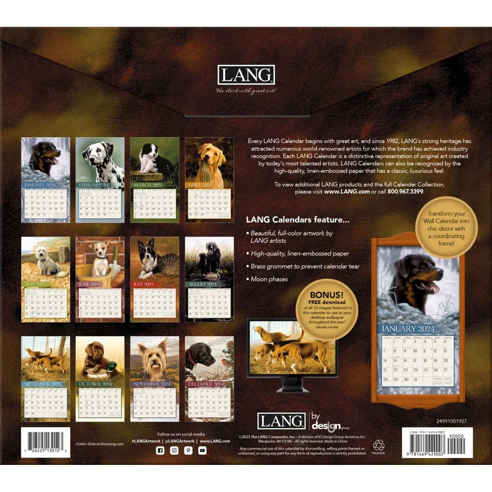 Love Of Dogs 2024 Wall Calendar I1105