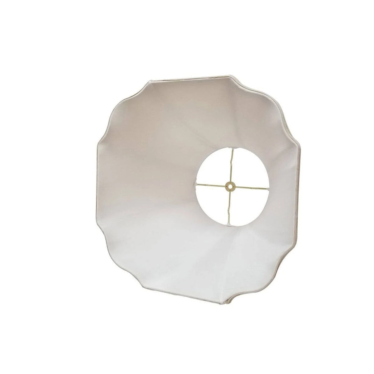 Beige Flare Bottom Outside Corner Scallop Lamp Shade, 10 x 18 x 13 J3108