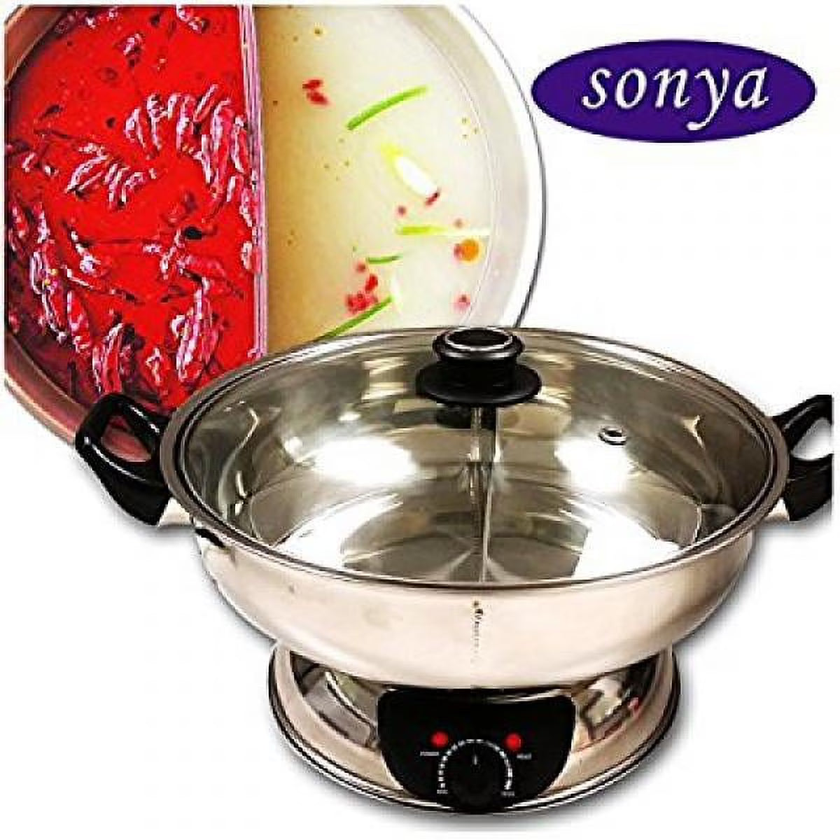 Shabu Shabu Hot Pot Electric Mongolian Hot Pot with Divider F918