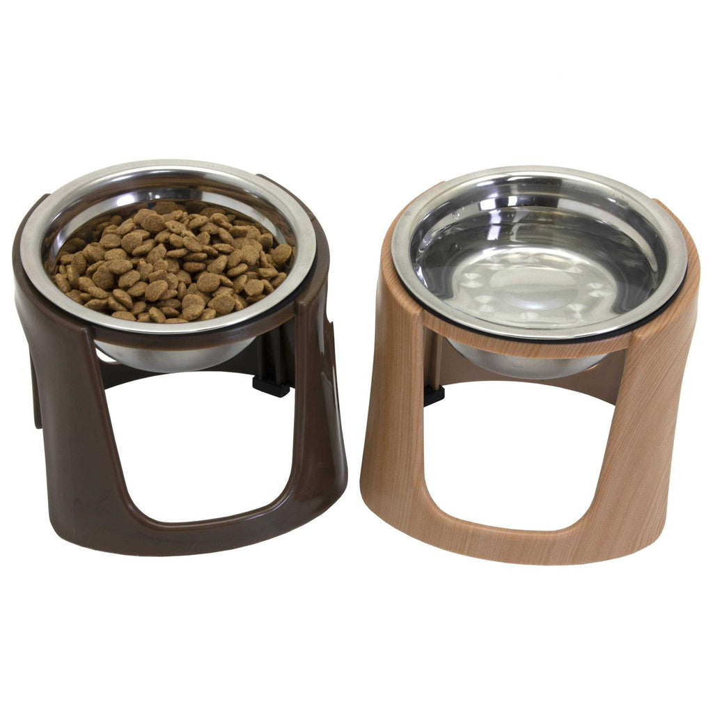 Raised Stainless Steel Food Bowls I43859