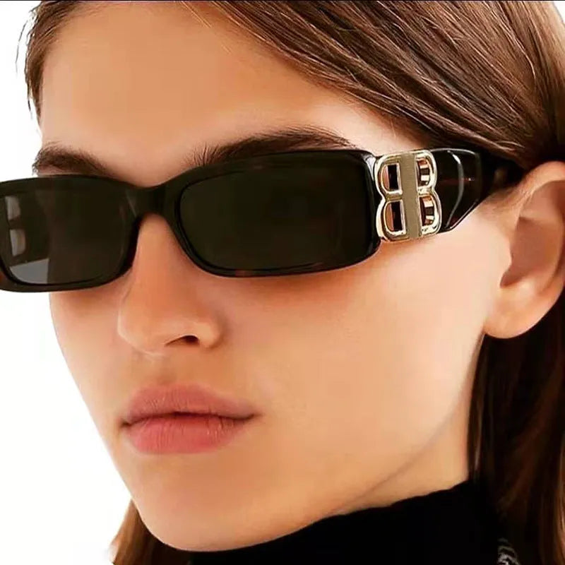 B-shaped Small Frame Square Polarized Sunglasses U9249