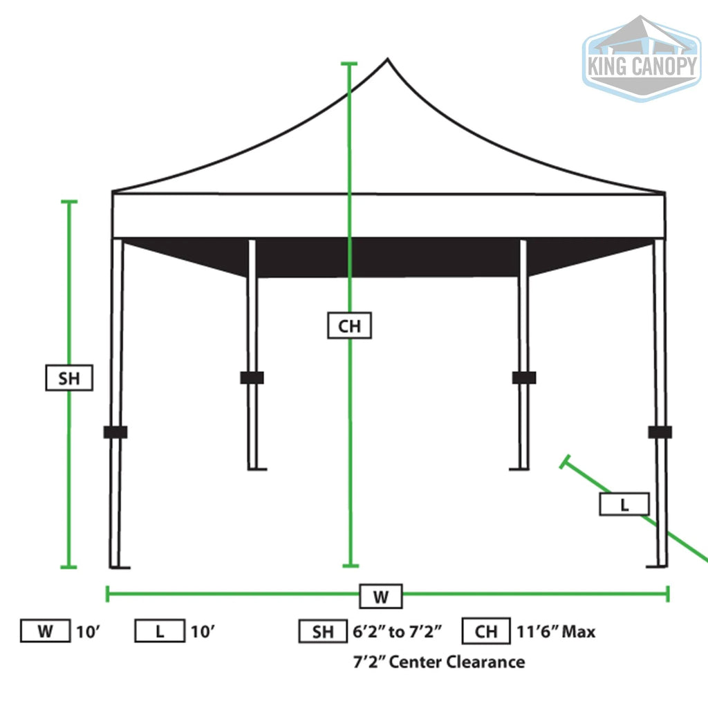 10 x 10 ft. White Frame Instant Pop Up Tent Q52643