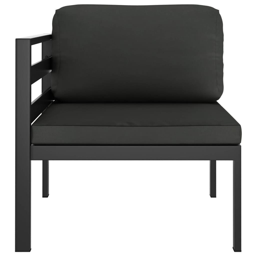 Anthracite Sectional Corner Sofa with Cushions S765