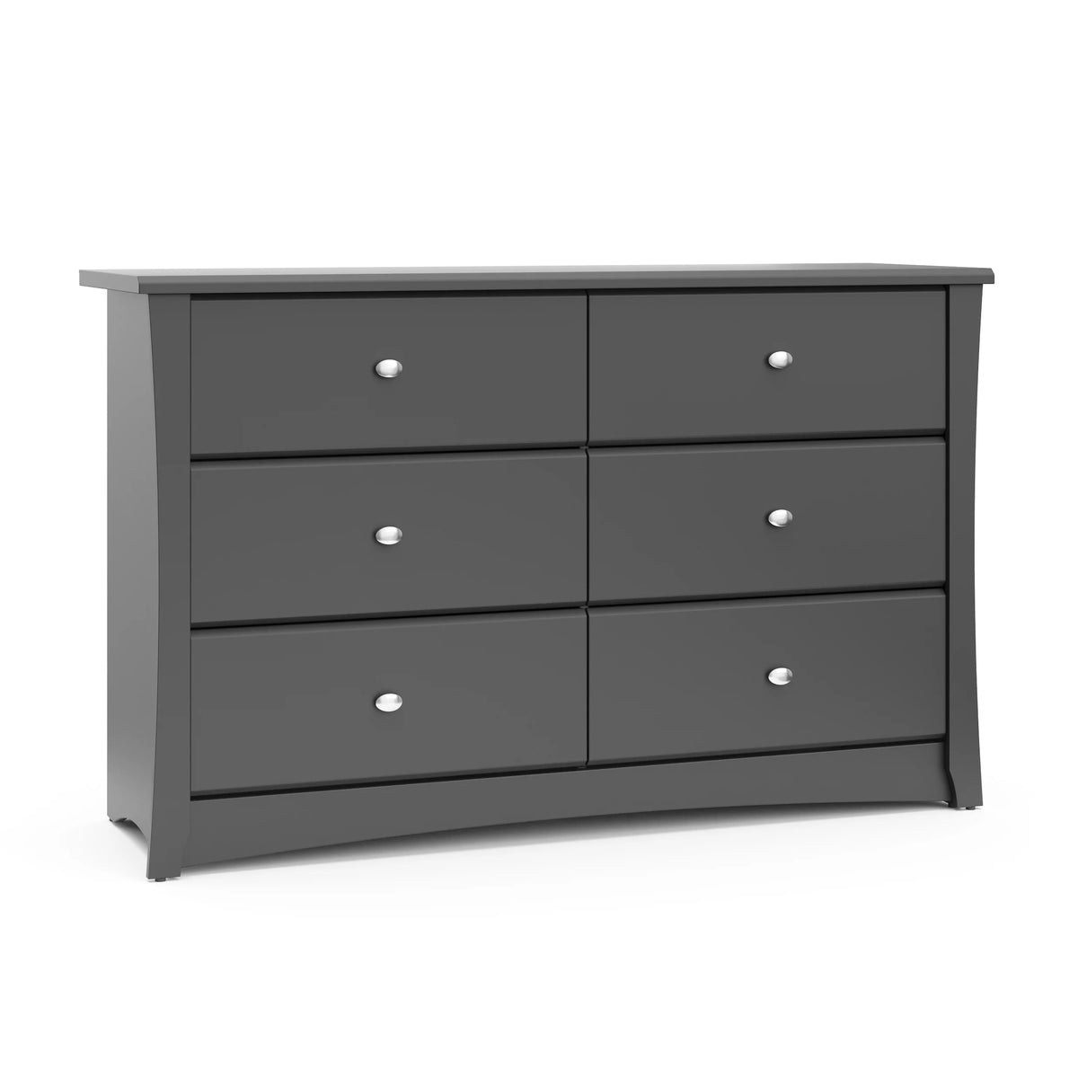 White 6 Drawer Double Dresser X97005