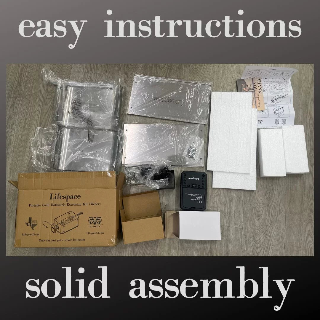Portable Grill Rotisserie Extension Kit G802