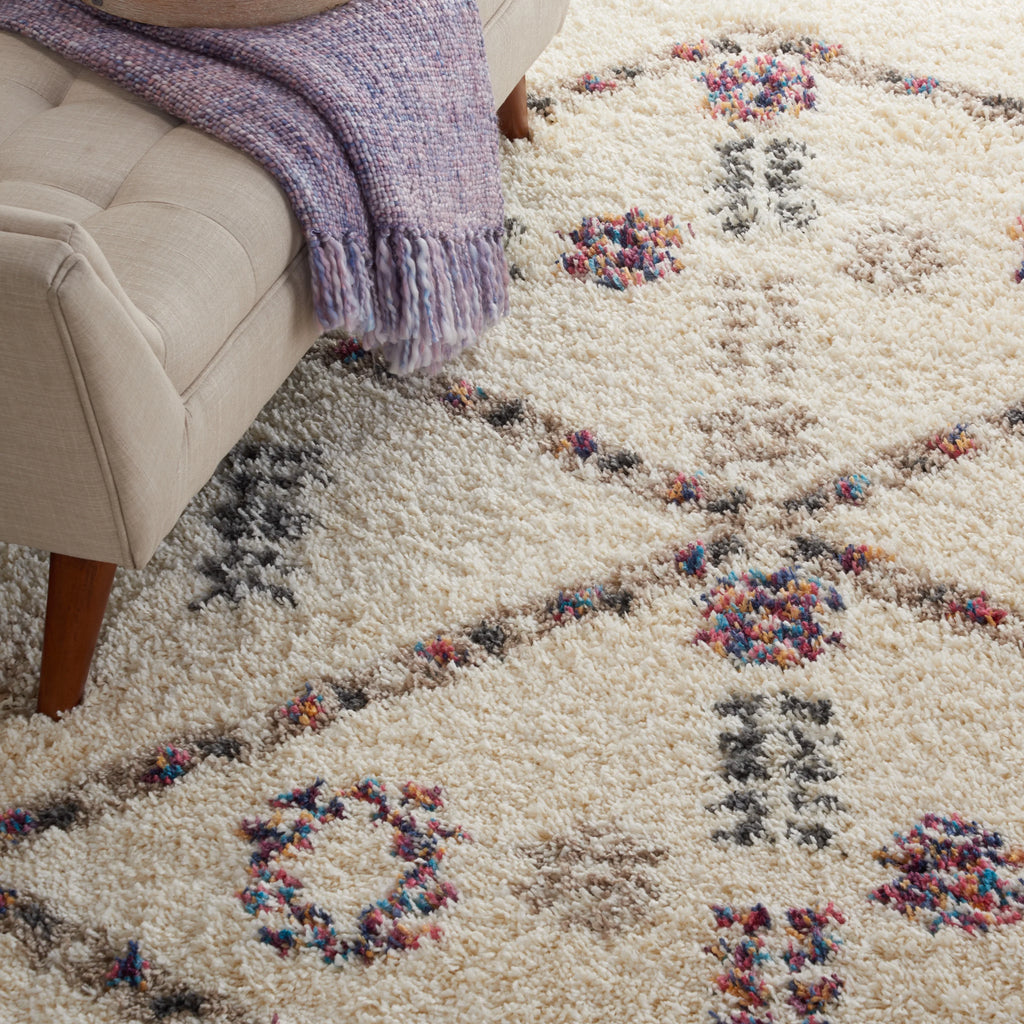 Ivory Shag Area Rug C31852