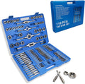 110PCS Hardened Alloy Steel Metric Tap and Die Rethreading Tool Set with Storage Case F5485