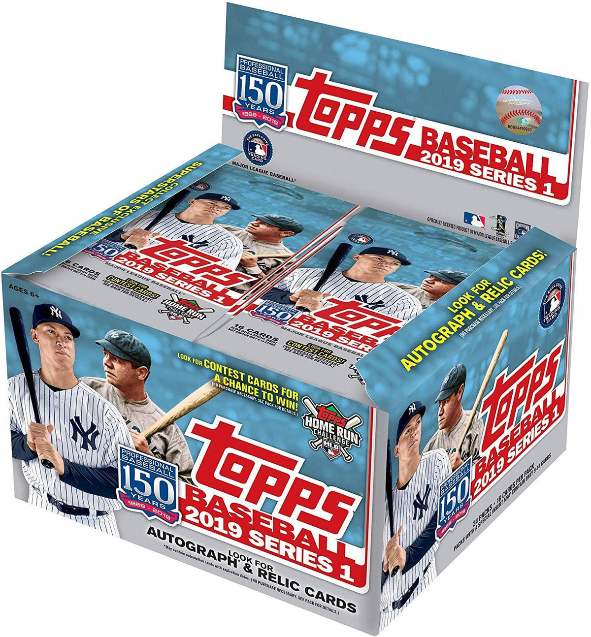 2019 Baseball Series 1 Trading Cards Display Box 24 Packs T800244