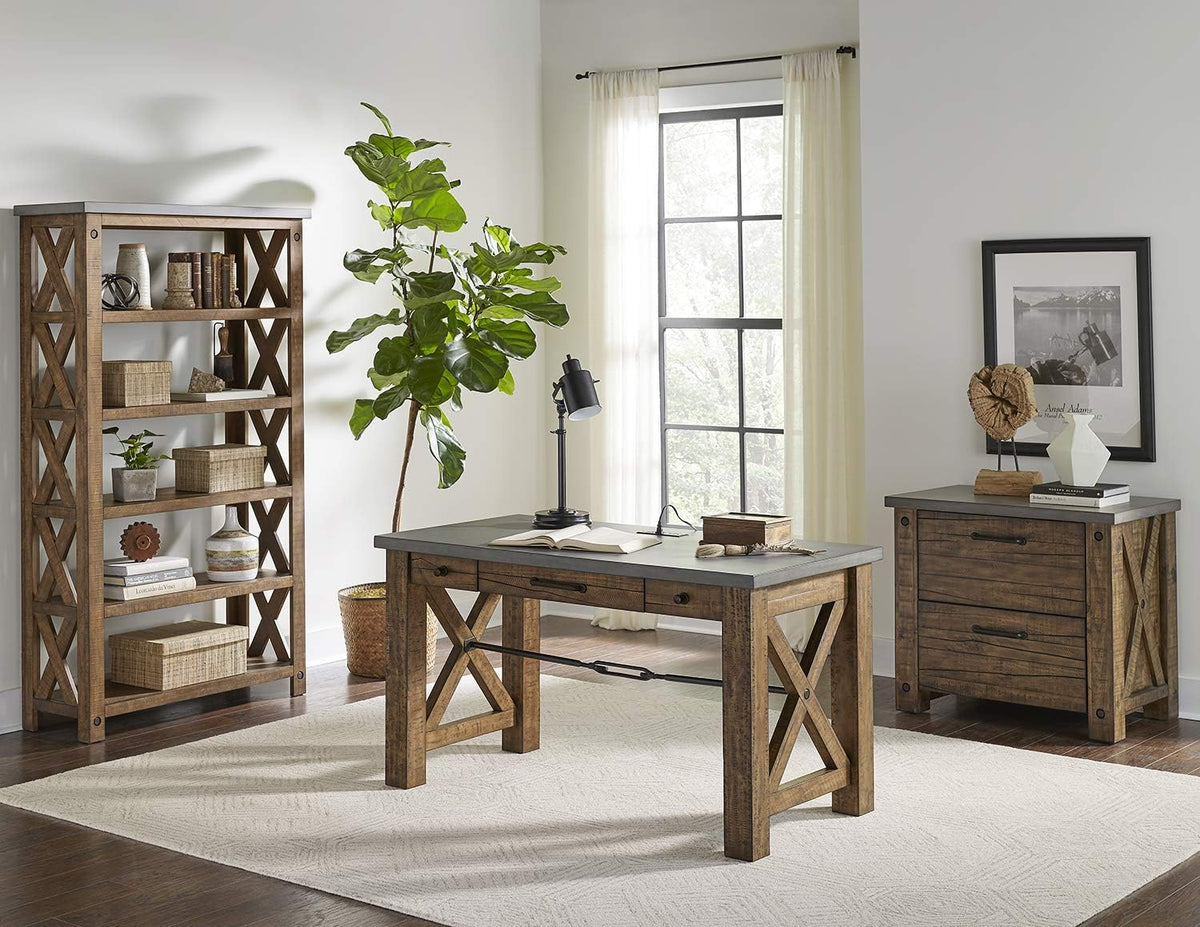 Brown Open Shelf Bookcase O8633